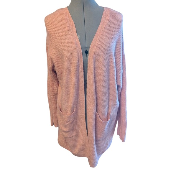 American Eagle Outfitters Sweaters - American‎ Eagle Pink Cozy Knit Open Front Cardigan Sweater M